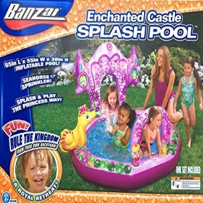 Spring & Summer Toys Banzai Enchanted Castle Splash Pool   